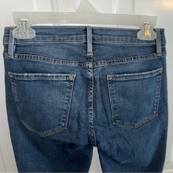 FRAME Le Skinny de Jeanne Jeans Women’s 26 Raw Hem Stretch Dark Wash - Picture 8 of 12